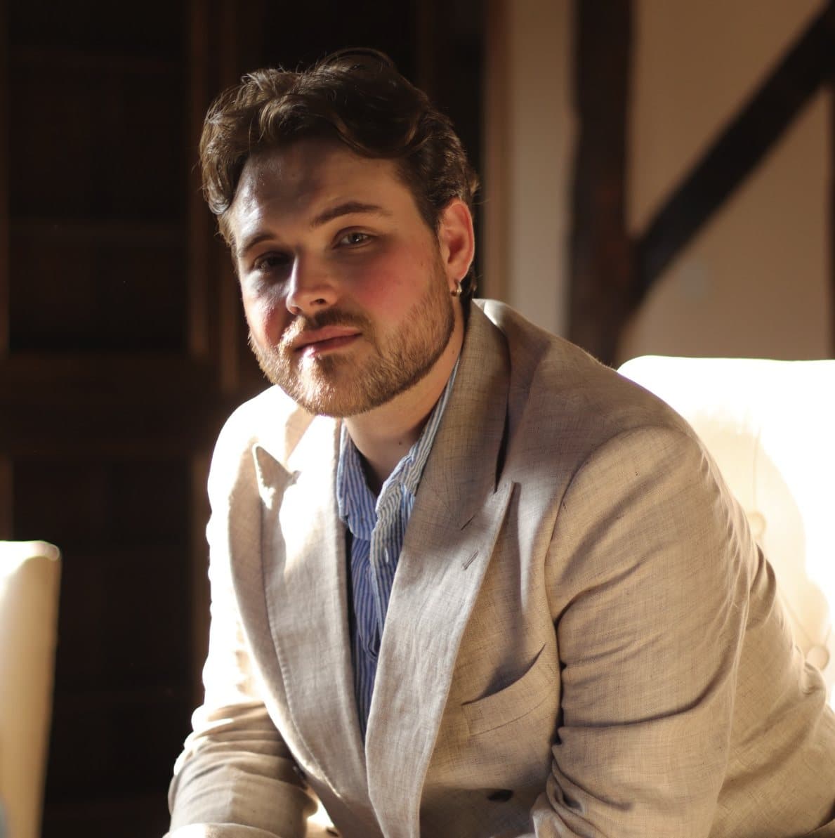 Portrait of the director in warm side light